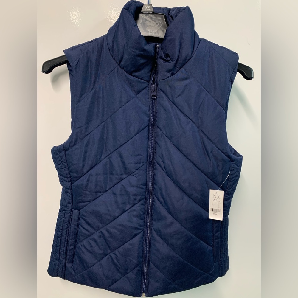 Navy Blue New York & Company puffer vest